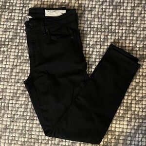 Rag & Bone black Cate mid-rise ankle skinny 28